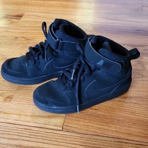 Nike Kids All-Black High-Top Sneakers